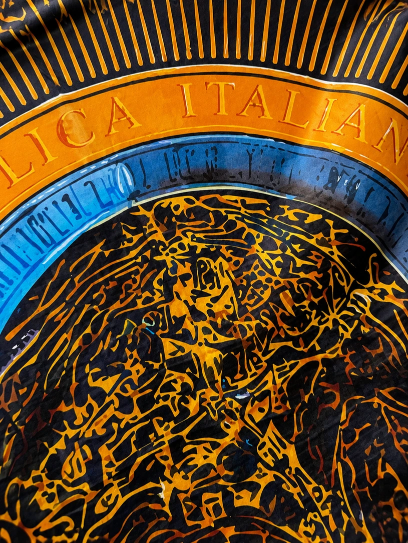 Il cerchio del sole - Piccolo - 90 × 90 cm - Mussola cotone/seta - immagine 6