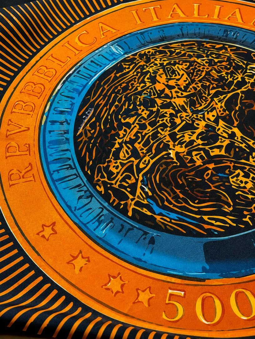 Il cerchio del sole - Piccolo - 90 × 90 cm - Mussola cotone/seta - immagine 10